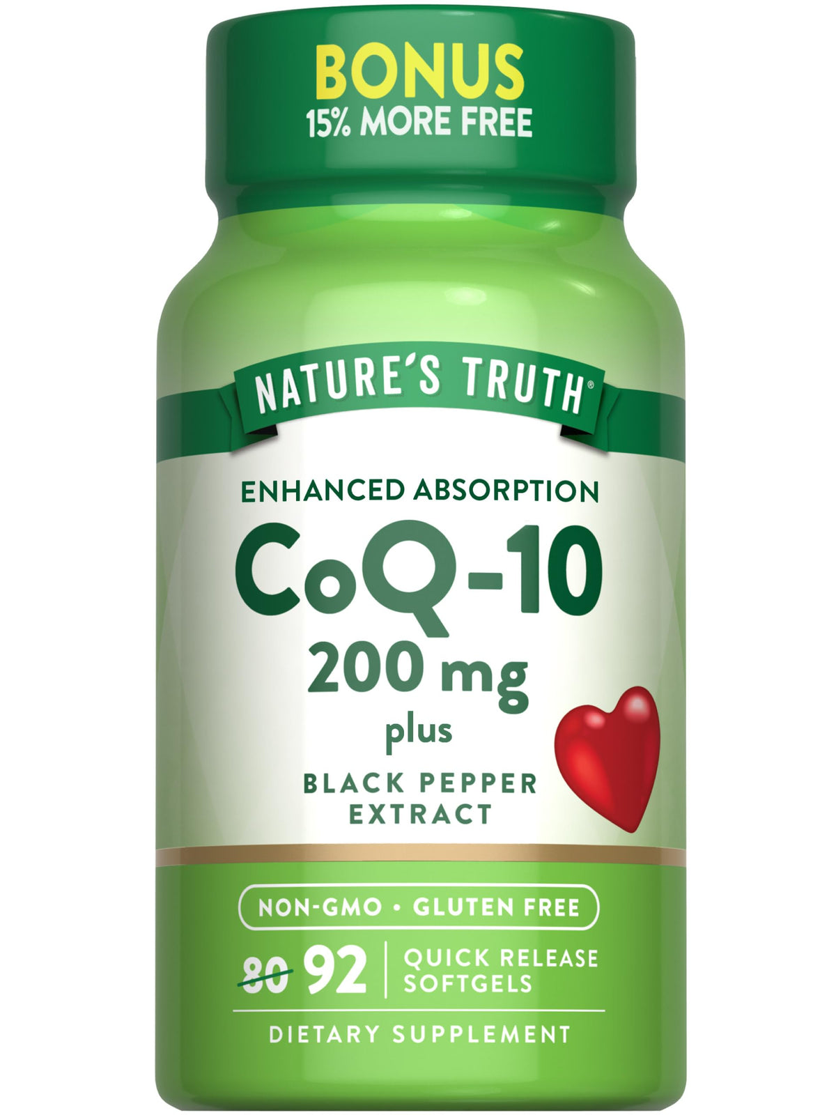 Gélules Nature's Truth CoQ10 200 mg vue de face