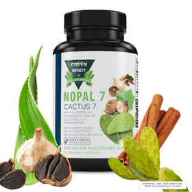 Gélules Nopal 7 GREEN ROYALTY – trois gélules sur une surface blanche
