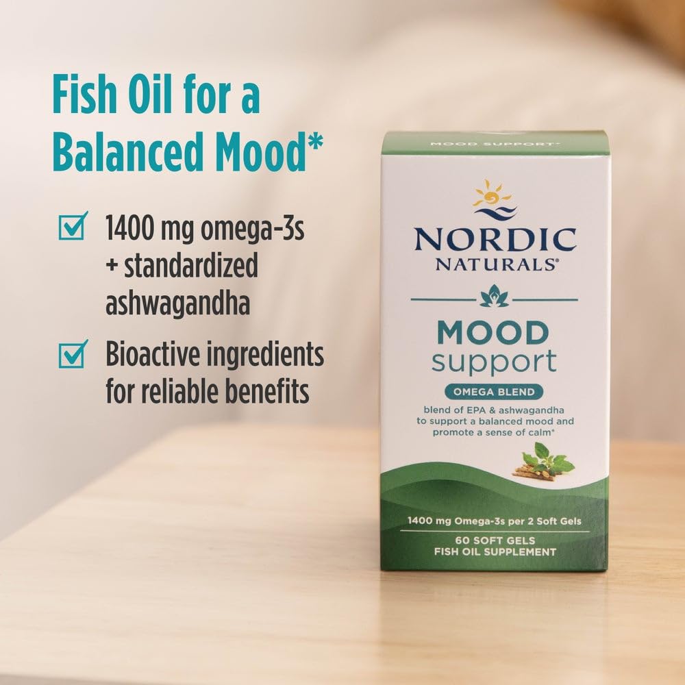 Gélules Nordic Naturals Mood Support sur fond blanc