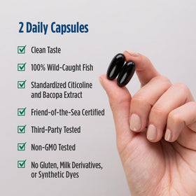 Gélules Nordic Naturals Omega Focus avec étiquette visible