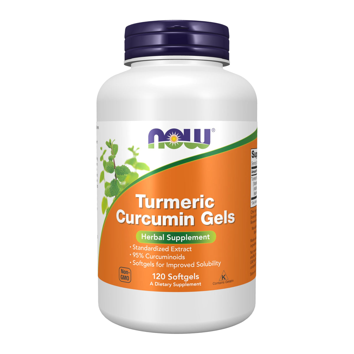 Gélules NOW Foods de Curcuma Curcumin 95% Curcuminoïdes en bouteille
