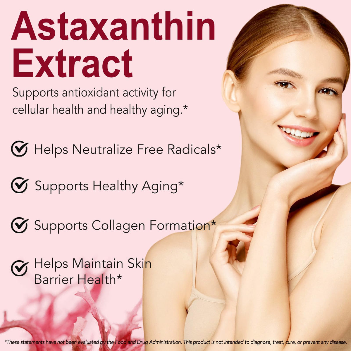 Gélules NQINQI Astaxanthine 24 mg sur une table