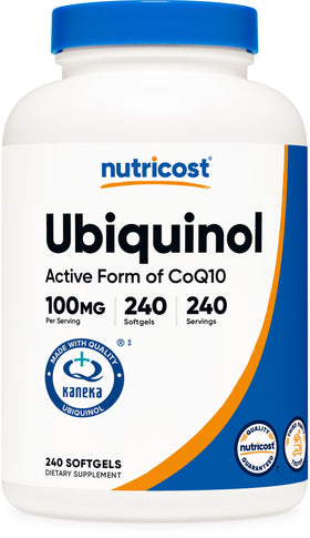 Gélules Nutricost Ubiquinol 100mg en bouteille de 240 gélules