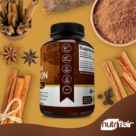 Gélules NutriFlair Ceylon Cinnamon Bio ouvertes