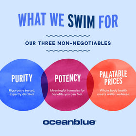 Gélules Oceanblue Omega-3 2100 sur une table en bois