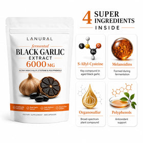 Gélules odorless Lanural Extrait de Ail Noir Fermenté