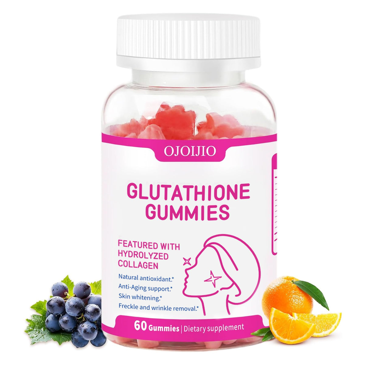Gélules OJOIJIO de collagène et glutathion 5000mg, emballage avant