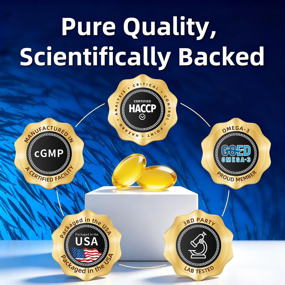 Gélules Okiss Omega 3 1000mg avec étiquette
