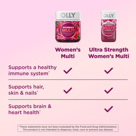 Gélules OLLY Ultra Strength Women's Multi + Omega-3, vue de côté