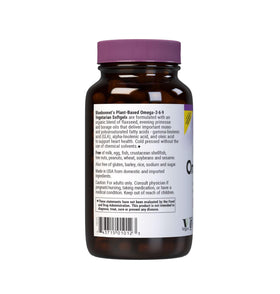 Gélules Omega 3-6-9 BlueBonnet sur une surface en bois