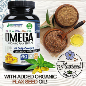 Gélules Omega 3-6-9 ecostream Naturals dans un bol