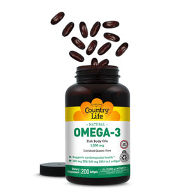 Gélules Omega-3 Country Life en mode de vie quotidien