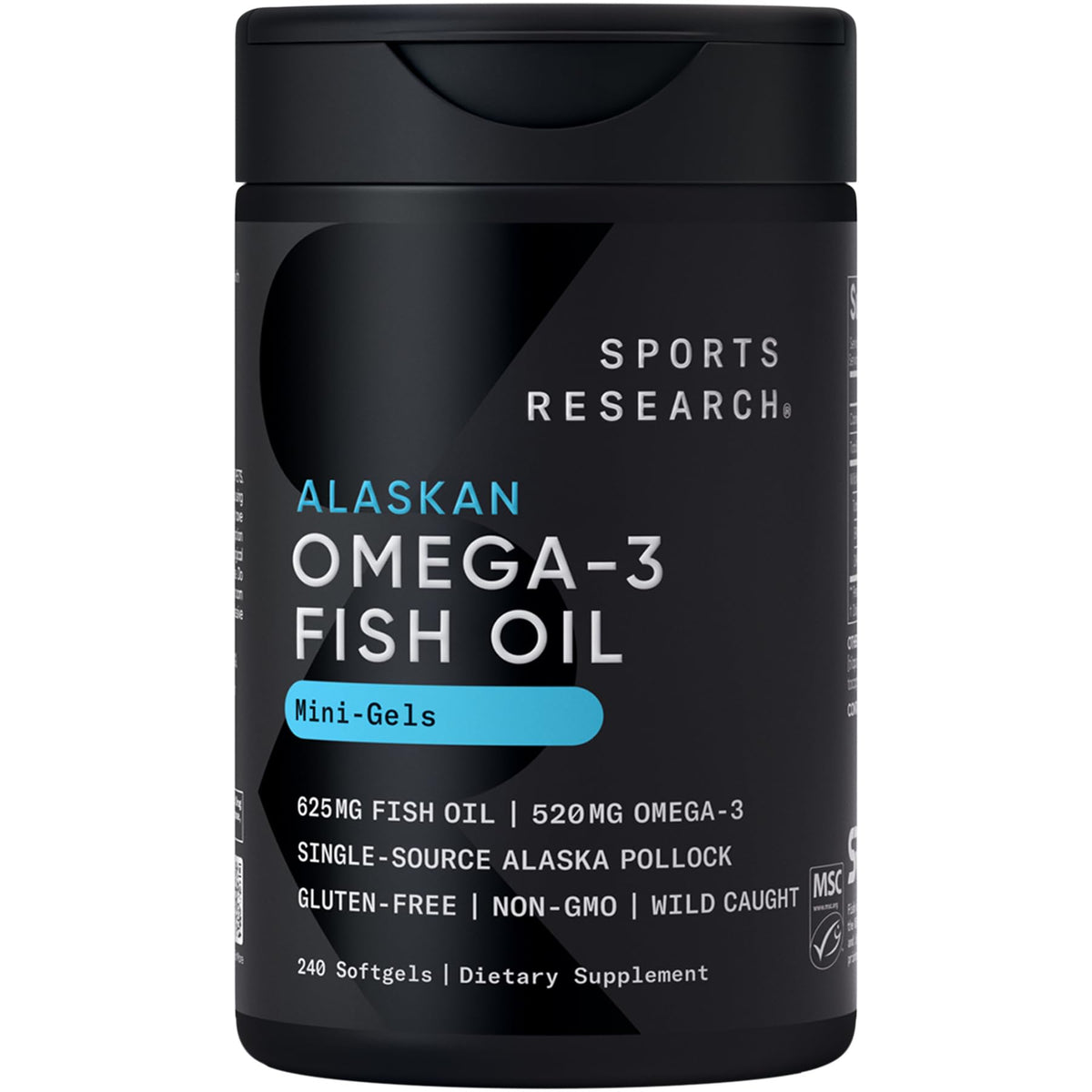 Gélules Omega-3 de Sports Research dans leur emballage avant