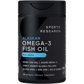 Gélules Omega-3 de Sports Research dans leur emballage avant
