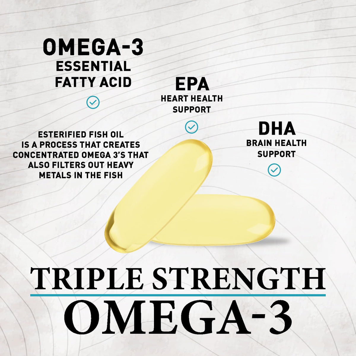 Gélules Omega 3 Health Nutrition Naturals, vue de près