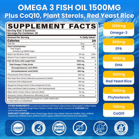 Gélules Omega-3 LILICARE 1500mg côté
