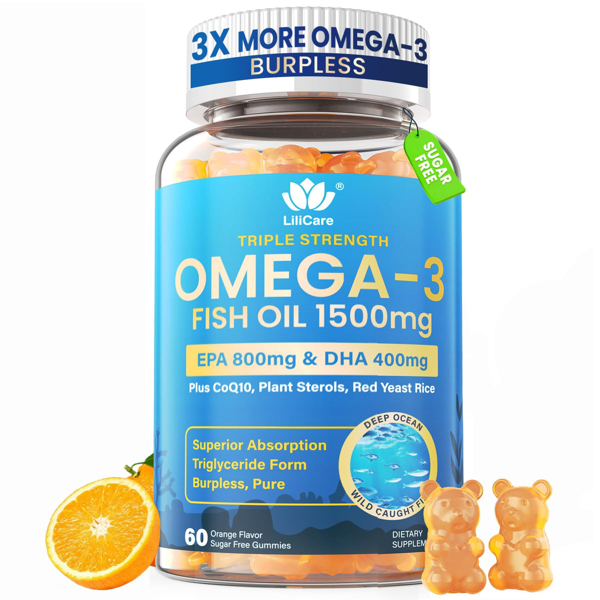 Gélules Omega-3 LILICARE 1500mg emballage avant