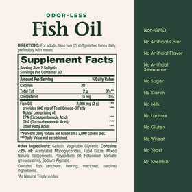Gélules Omega-3 Nature's Bounty en gros plan