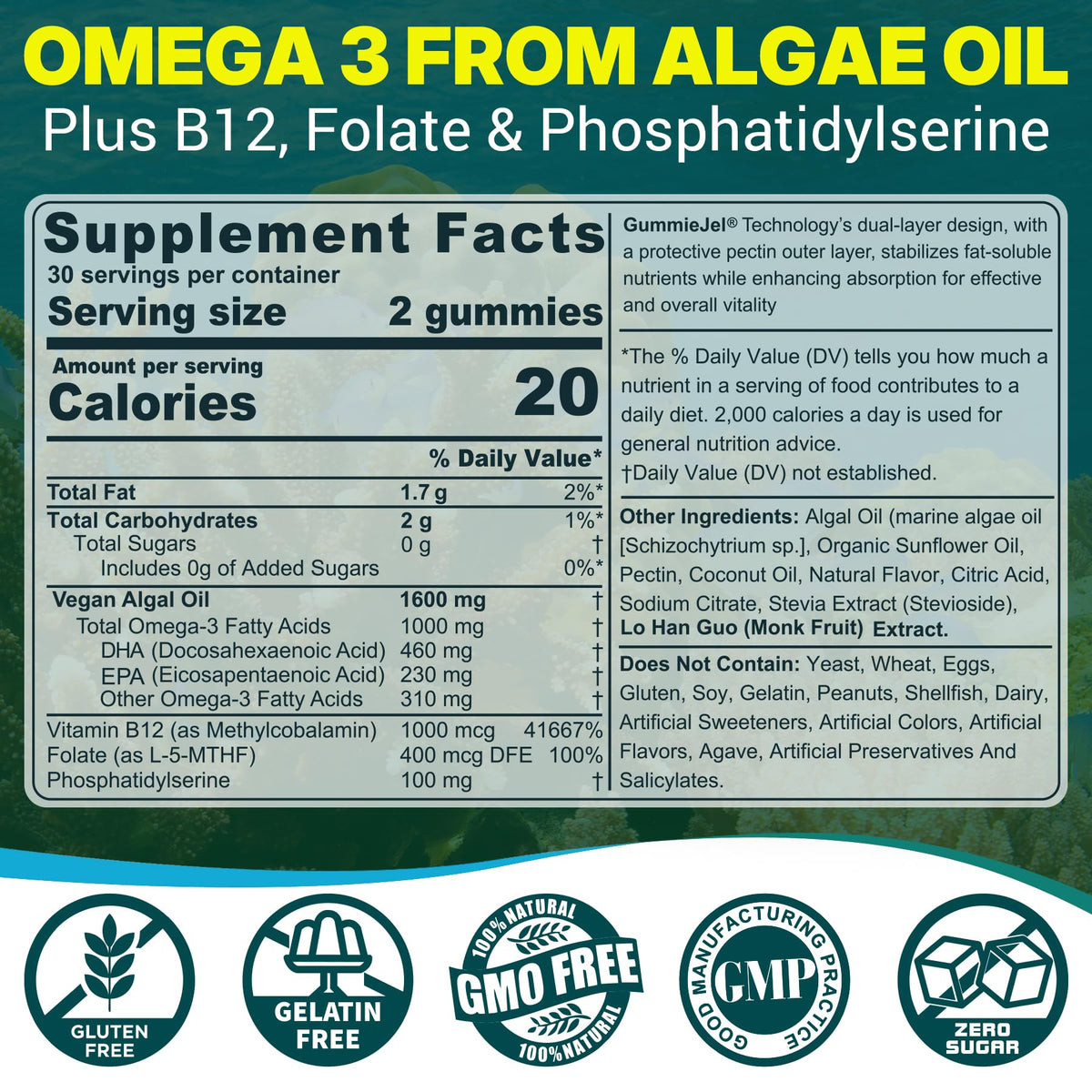 Gélules Omega 3 NEVISS, vue de côté