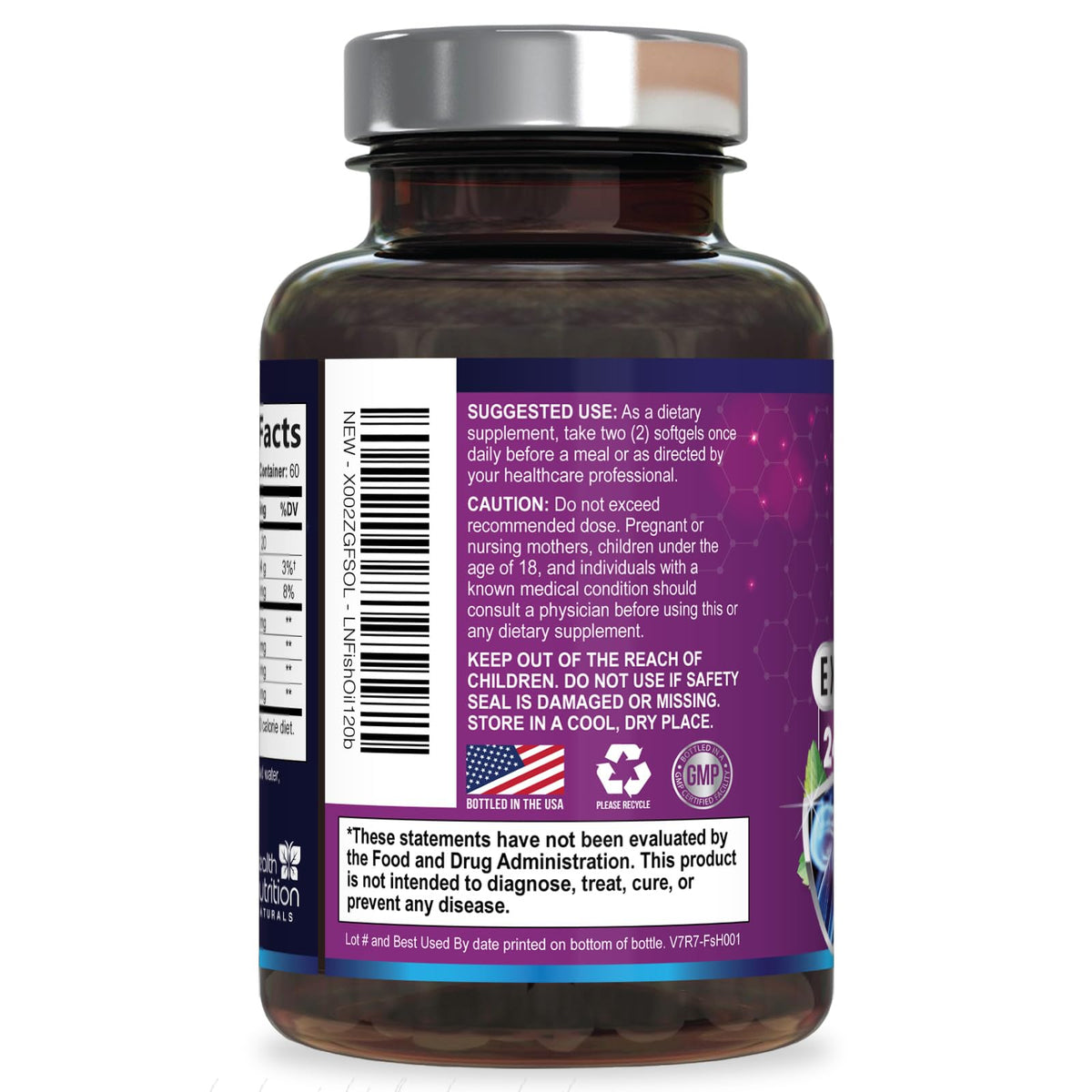 Gélules Omega 3 sur une table en bois