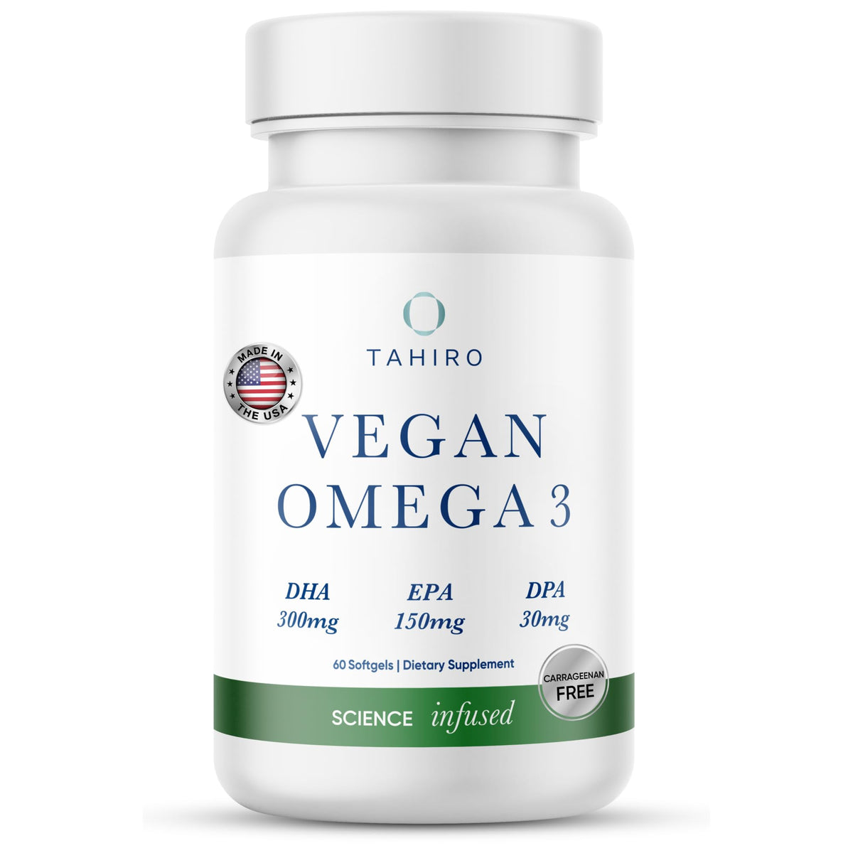 Gélules Omega-3 TAHIRO 1000mg vue de l'avant avec emballage