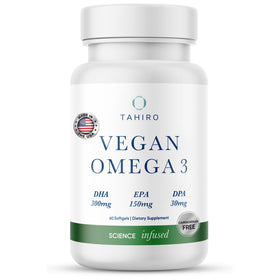 Gélules Omega-3 TAHIRO 1000mg vue de l'avant avec emballage