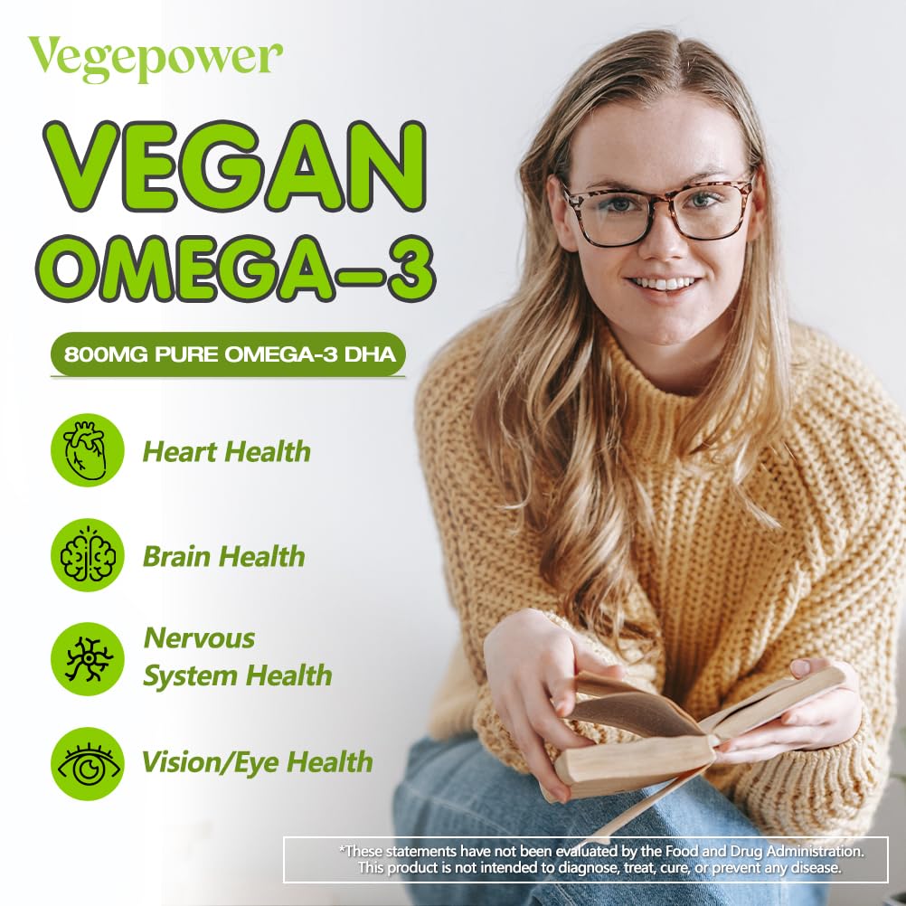 Gélules Omega-3 végétalien VEGEPOWER dans une main