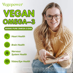 Gélules Omega-3 végétalien VEGEPOWER dans une main