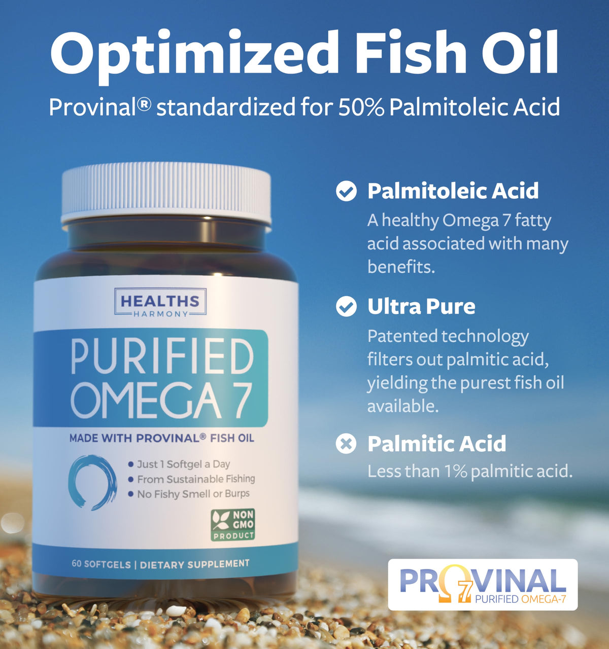 Gélules Omega 7 Healths Harmony avec étiquette