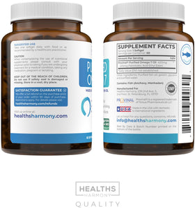 Gélules Omega 7 Healths Harmony avec une tasse d'eau