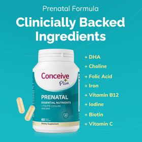 Gélules prénatales CONCEIVE PLUS avec étiquette