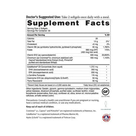 Gélules rouges de Dr. Sinatra Omega Q Plus Resveratrol