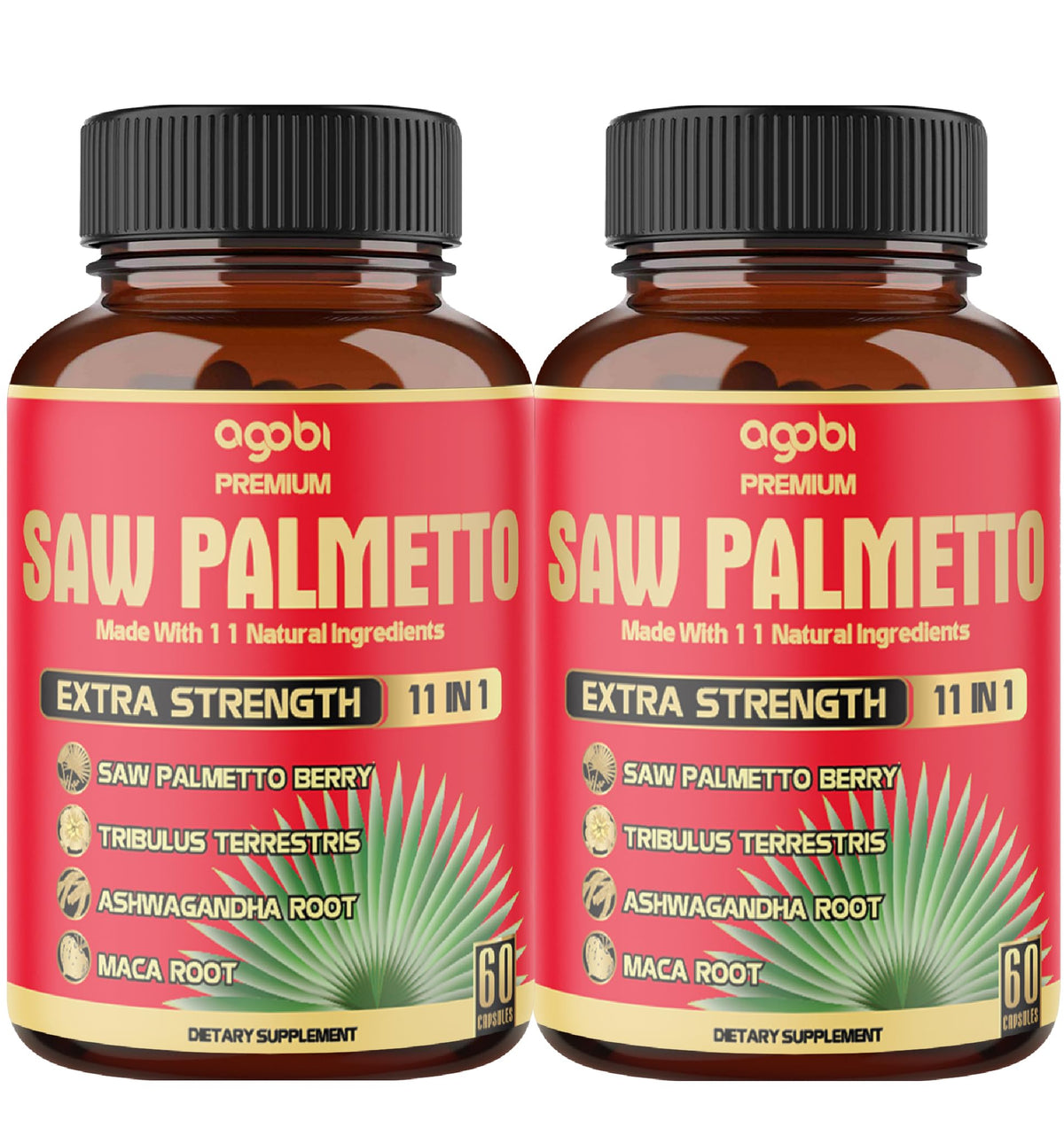 Gélules Saw Palmetto agobi 5300 mg, vue de face