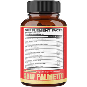 Gélules Saw Palmetto agobi à côté d'autres compléments alimentaires