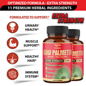 Gélules Saw Palmetto agobi sur une table, en contexte