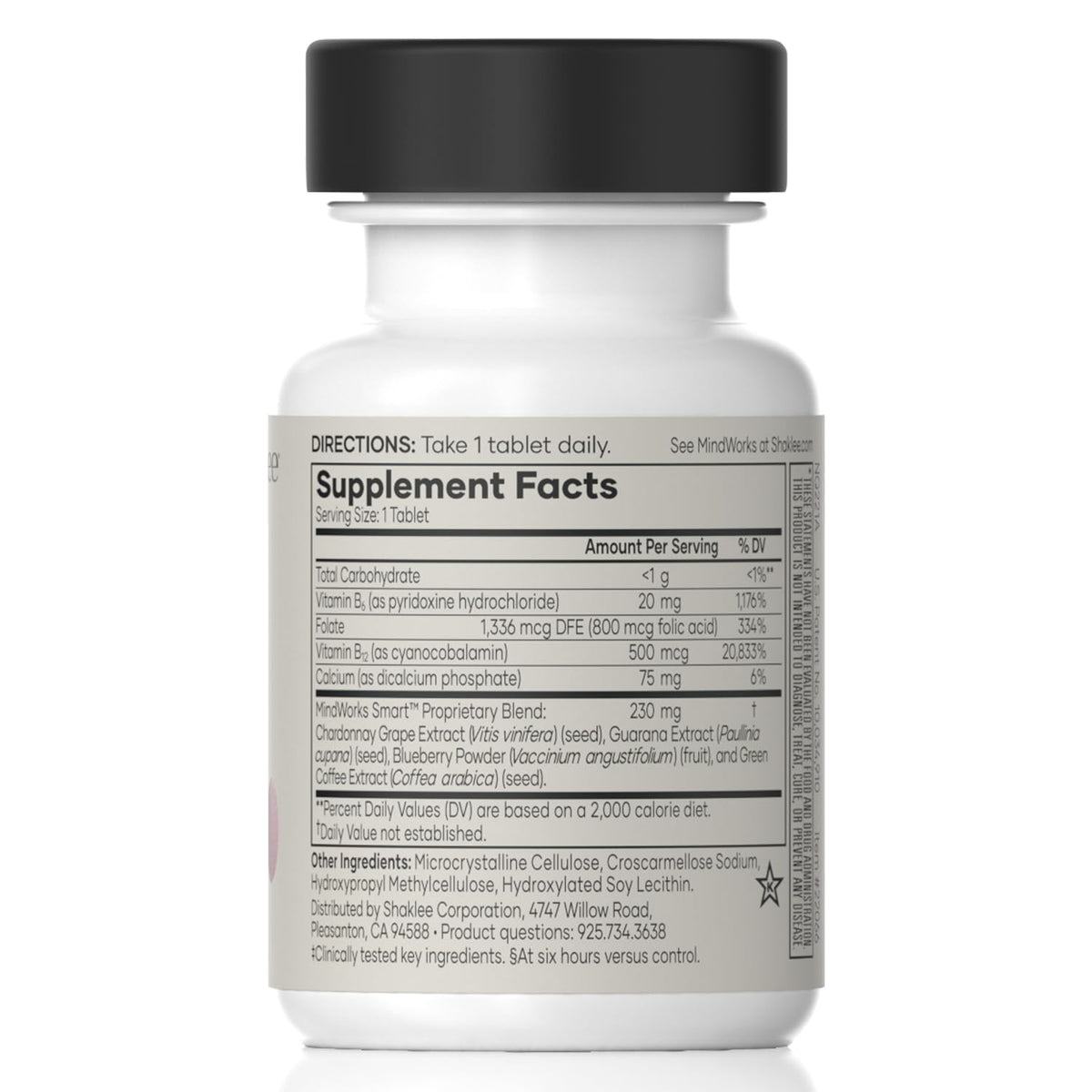 Gélules Shaklee MindWorks® sur fond blanc