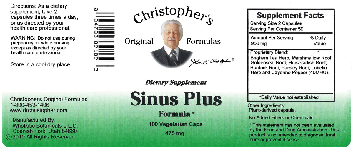 Gélules Sinus Plus de Christopher's, prise en main pour illustration