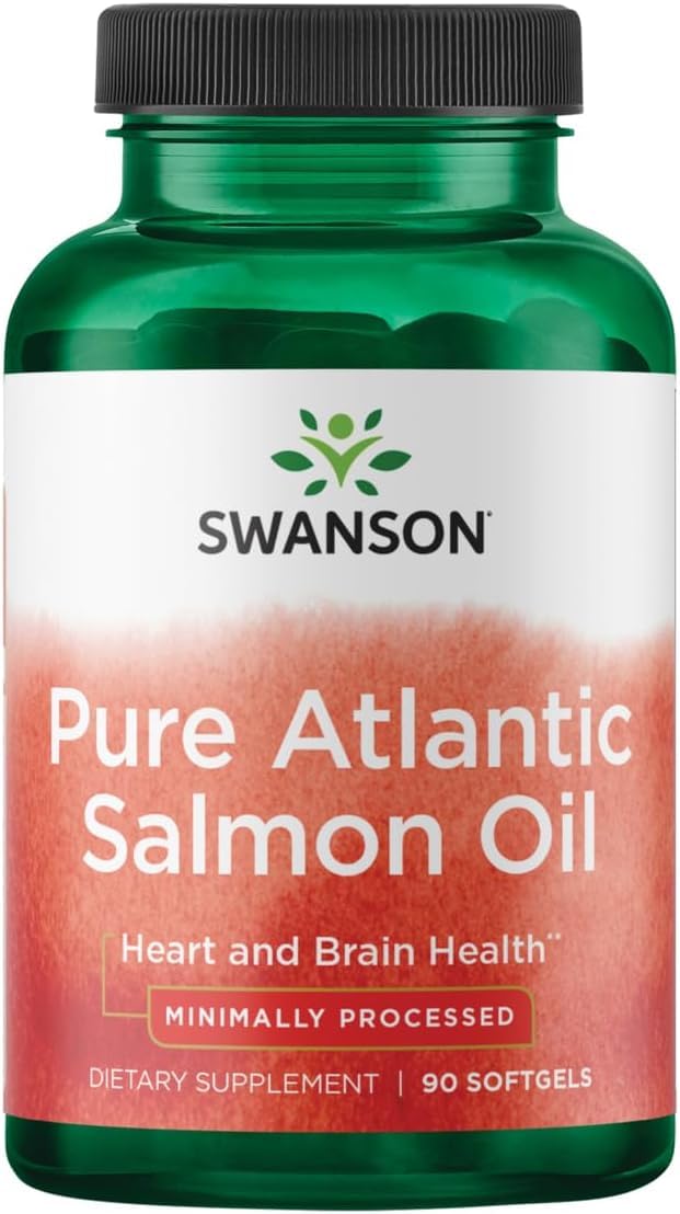 Gélules souples d'huile de saumon vierge Swanson 1050 mg vue de face