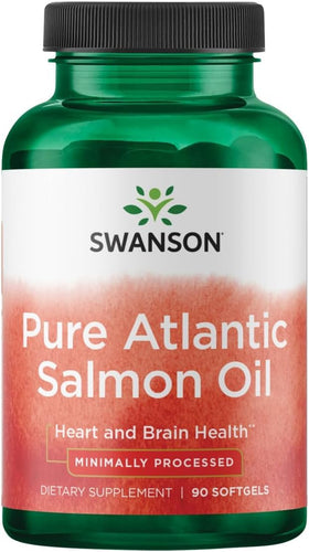 Gélules souples d'huile de saumon vierge Swanson 1050 mg vue de face