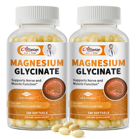 Gélules souples de magnésium glycinate 400mg d'Alliwise, vue de face