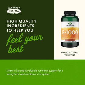 Gélules souples de Vitamine E 1000 IU de Swanson dans un bol