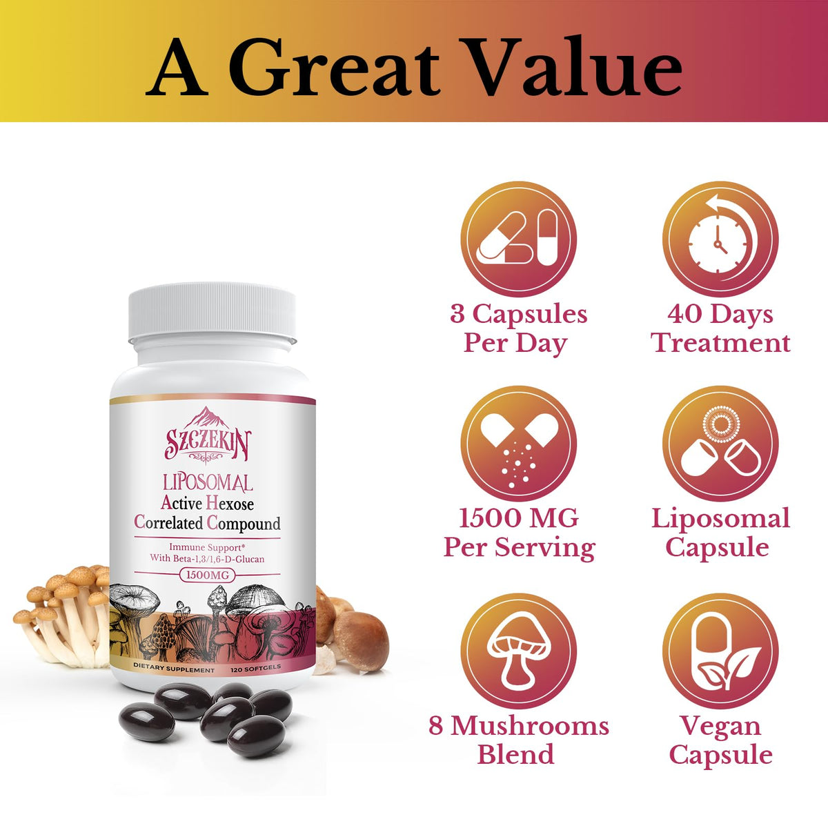 Gélules SZCZEKIN 1500mg avec ingrédients