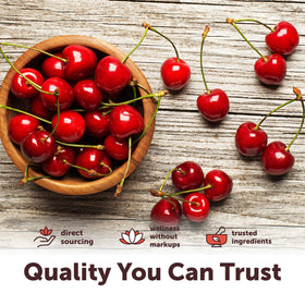 Gélules Tart Cherry+ avec mise en avant des ingrédients