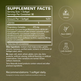 Gélules Terry Naturally CuraMed 375mg avec étiquette