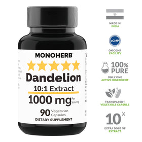 Gélules transparentes de MONOHERB Extrait de Pissenlit 10:1