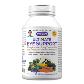 Gélules Ultimate Eye Support d'ANDREW LESSMAN en boîte de 180 gélules