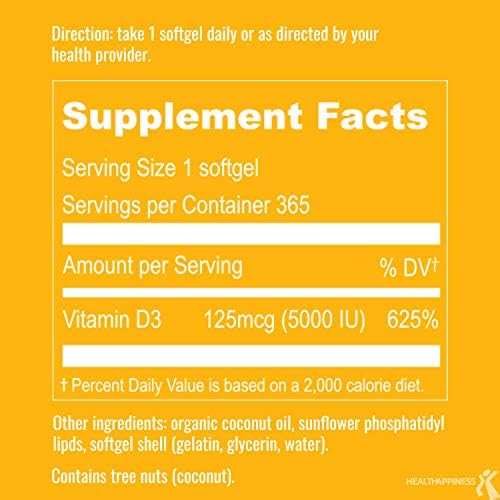 Gélules UpNourish Vitamine D3 dans une cuillère