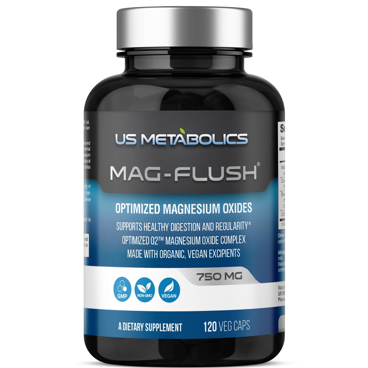 Gélules US a balanced routine Mag Flush 750mg vue de face