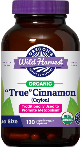 Gélules végétales de cannelle Ceylan bio Oregon's Wild Harvest face avant