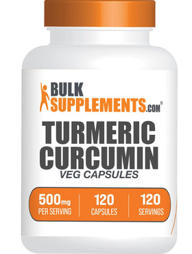 Gélules végétales de Curcuma 500mg BulkSupplements, vue de face